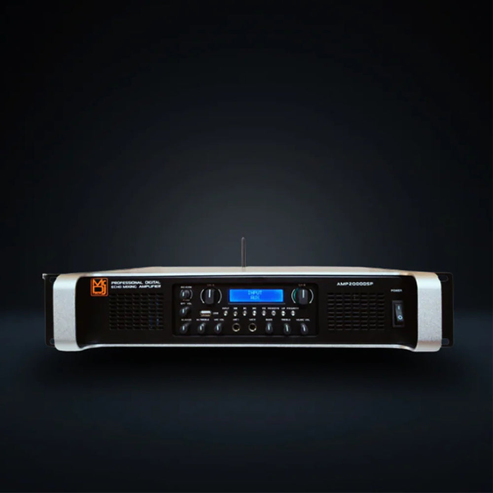 MR DJ AMP2000DSP 2Ch Class Ab 2000W Pa Dj Power Amplifier Onboard Dsp Bluetooth Usb