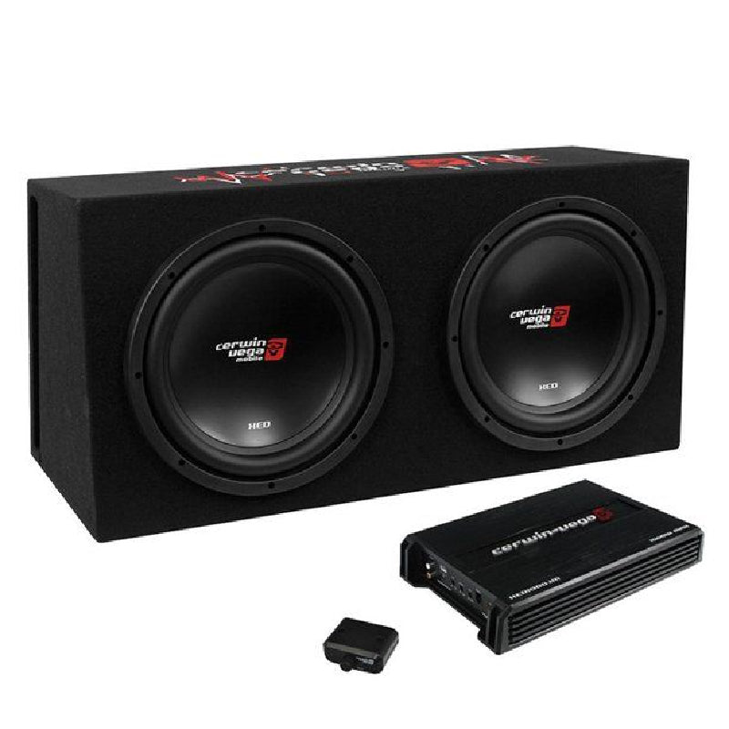 Cerwin Vega BKX212S XED Series 12" 500W RMS (1000 Peak Power Handling) Dual-Loaded Sealed Basskit Subwoofers in Factory-Tuned Enclosure