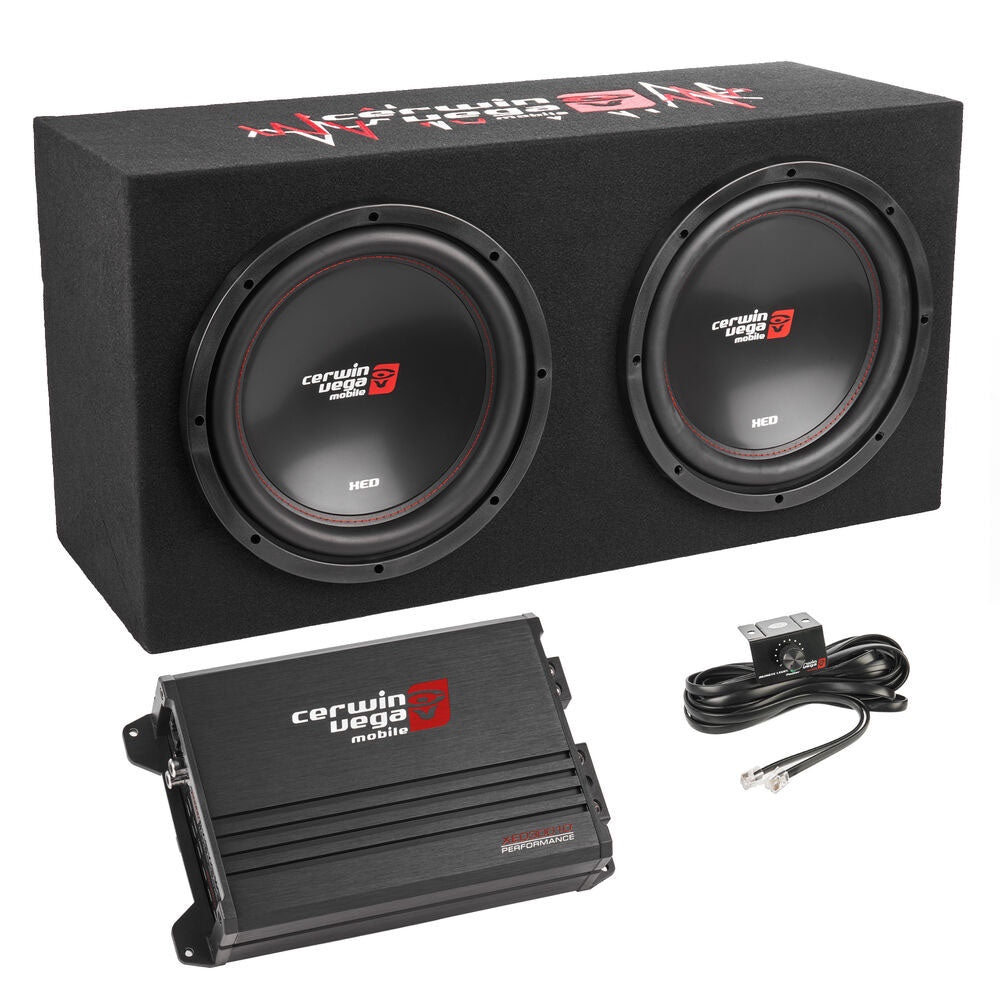Cerwin Vega BKX212S XED Series 12" 500W RMS (1000 Peak Power Handling) Dual-Loaded Sealed Basskit Subwoofers in Factory-Tuned Enclosure