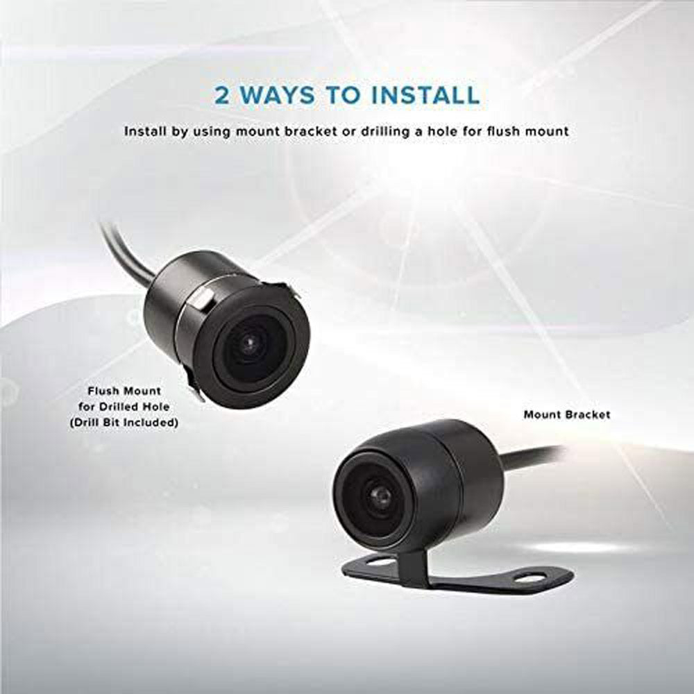 Power Acoustik BUC1 Universal Waterproof Bracket or Flush Mount Backup Camera