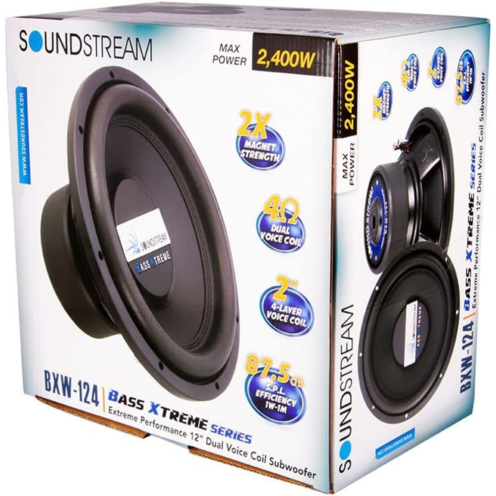 Soundstream BXW-124 12 Inch 800W RMS Dual 4-Ohm Subwoofer