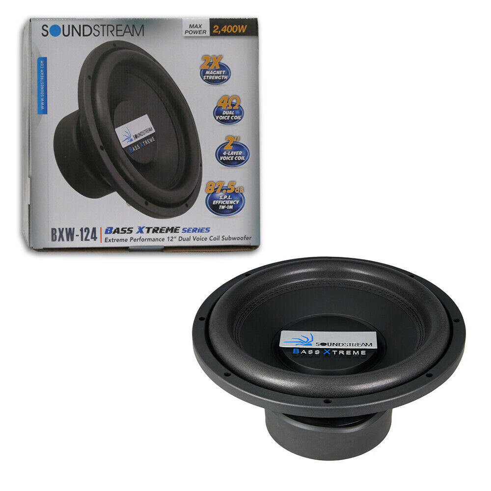 Soundstream BXW-124 12 Inch 800W RMS Dual 4-Ohm Subwoofer