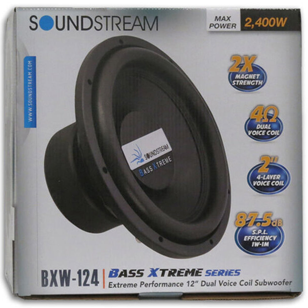 Soundstream BXW-124 12 Inch 800W RMS Dual 4-Ohm Subwoofer