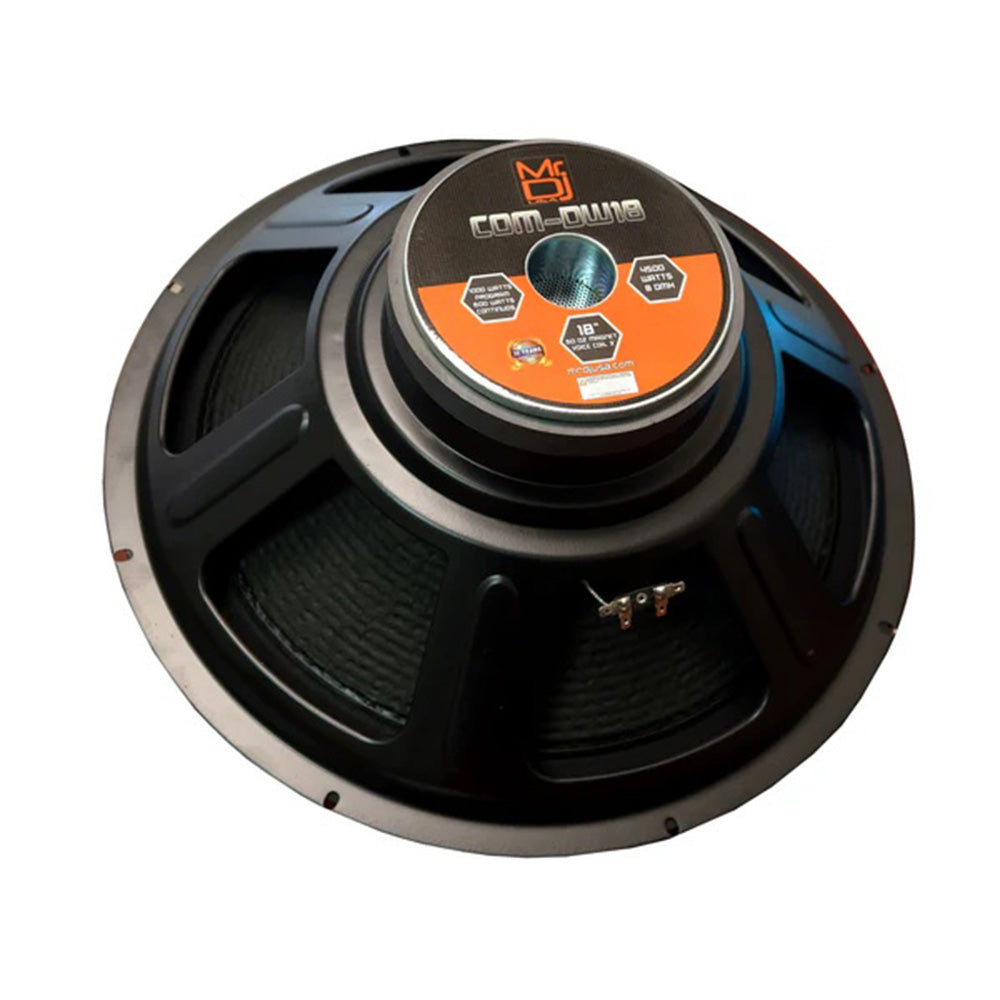 MR DJ COMDW18 18 Inch 4500W 60 Oz. 8-Ohms Universal Pro Pa/Dj Raw Woofer Subwoofer
