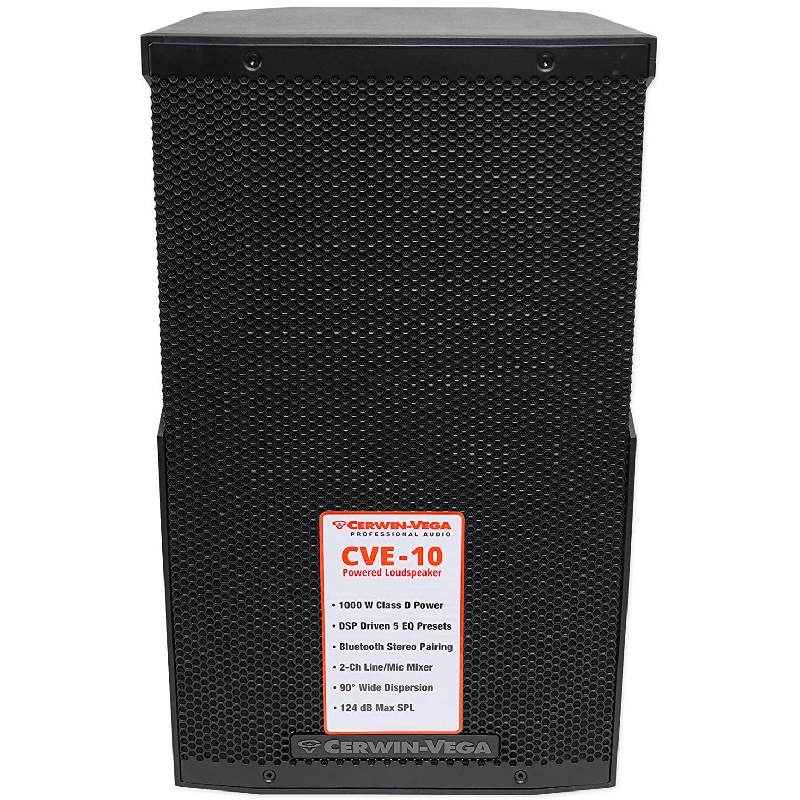 Cerwin Vega CVE-10 10" 1000 Watt Powered Loudspeaker with Bluetooth