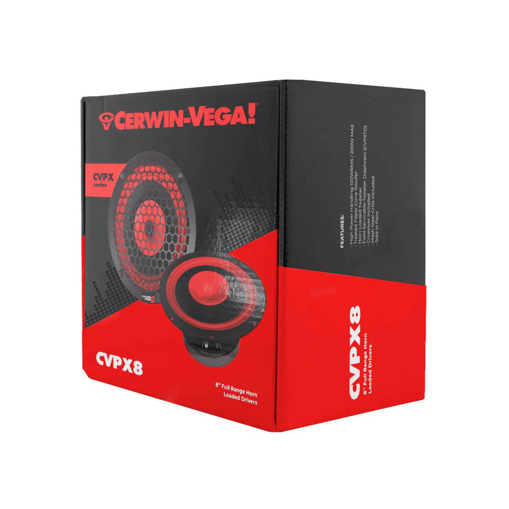 Cerwin Vega CVPX8 CVPX Series 8 Inch 2-Way Full Range Speaker withHorn Tweeter