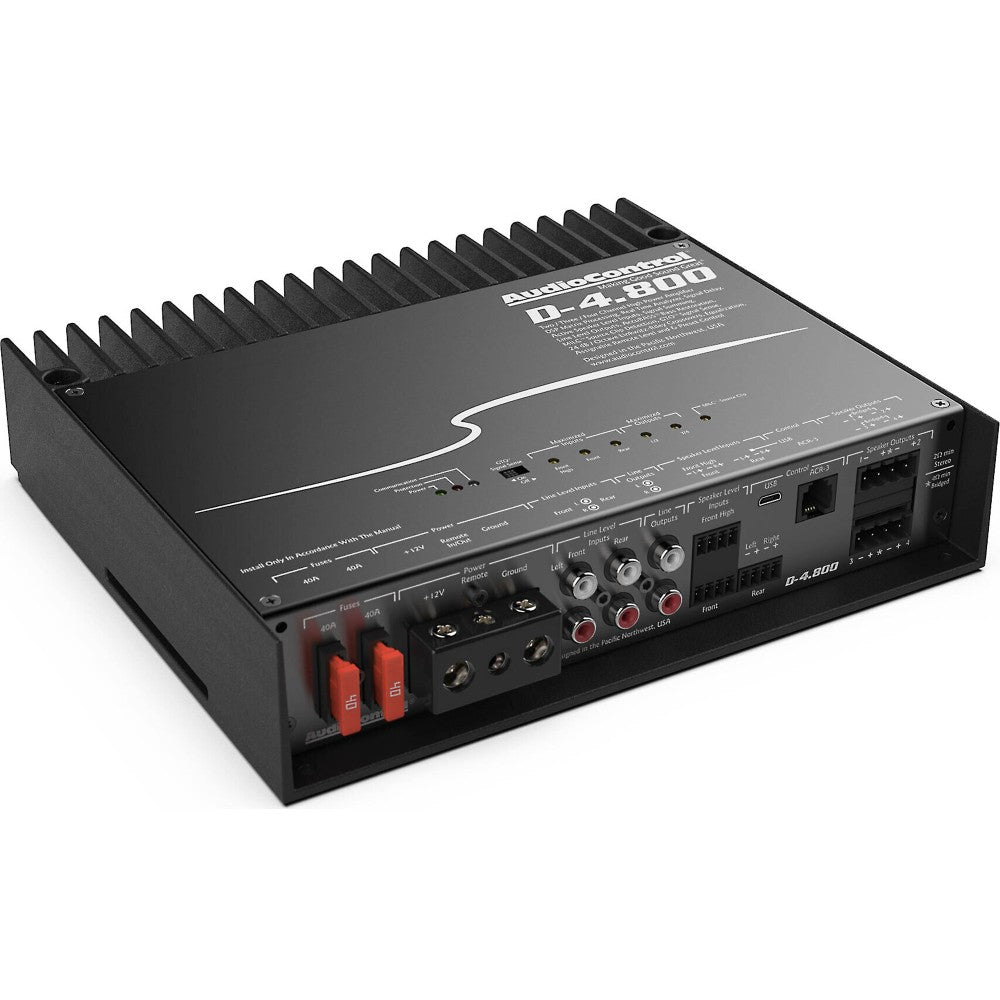 AudioControl D-4.800 800W RMS D-Series 4-Channel Amplifier with Digital Signal Processor