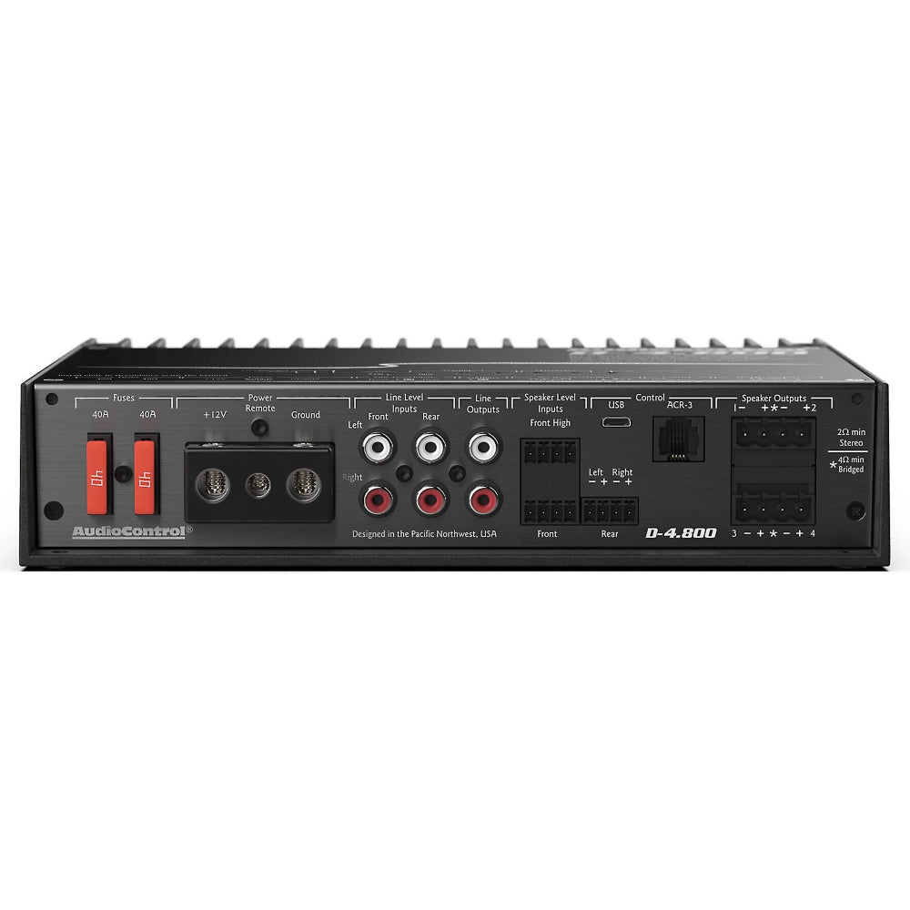 AudioControl D-4.800 800W RMS D-Series 4-Channel Amplifier with Digital Signal Processor