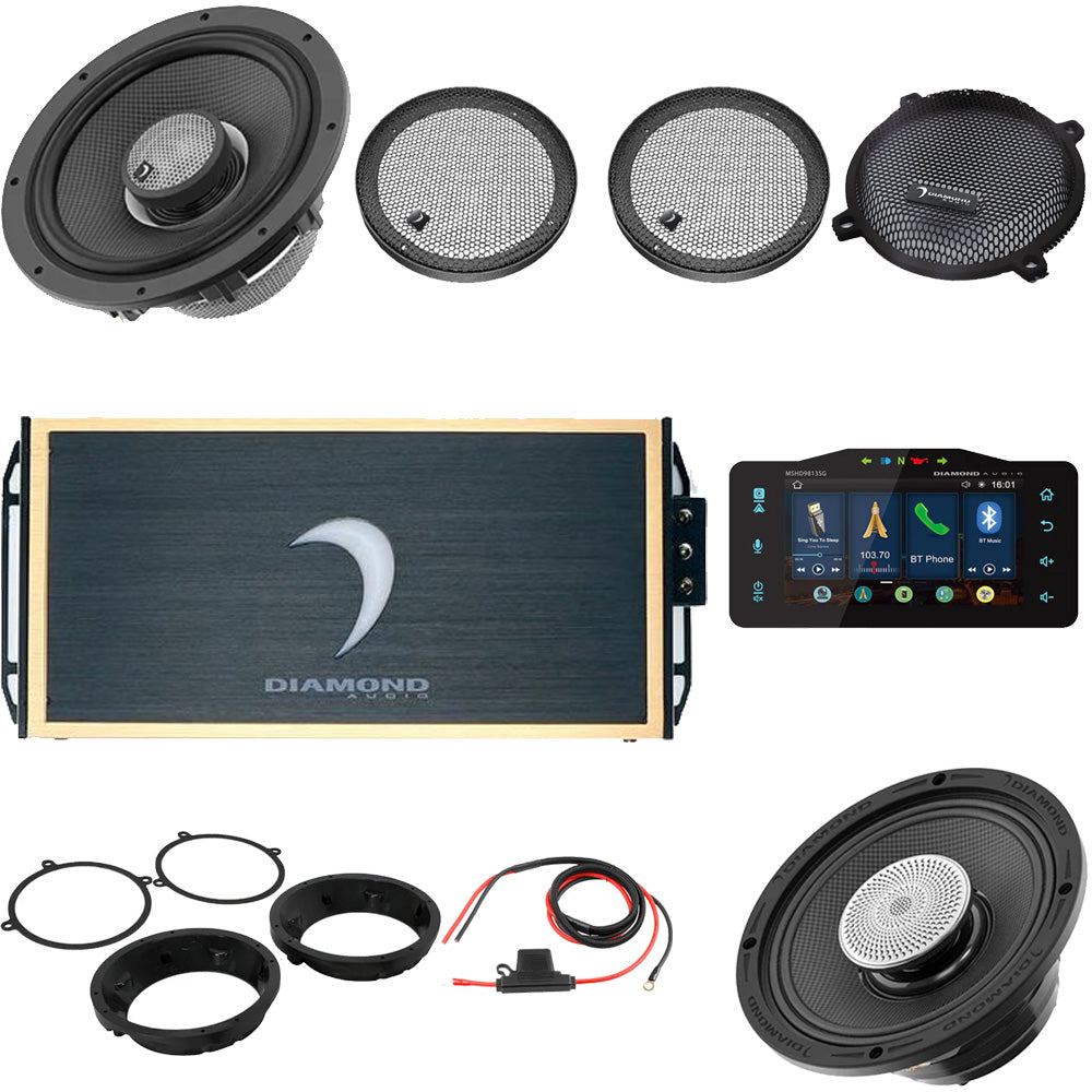 Diamond Audio DA9813SGTP3R (Package Includes MSHD9813SG, MICRO84U, MS652NEO2S, DHDSG13, HXM65F2BK, MSPWHR, DHDMCA, DHDRGU, TOUR PACK 1/2" SPACER REQUIRED)