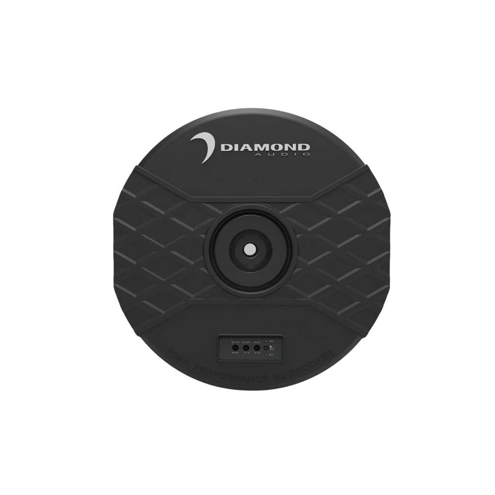 Diamond Audio DASTX12 DMD 11" 150W RMS Power Handling Amplified Shallow Spare Tire Active Subwoofer