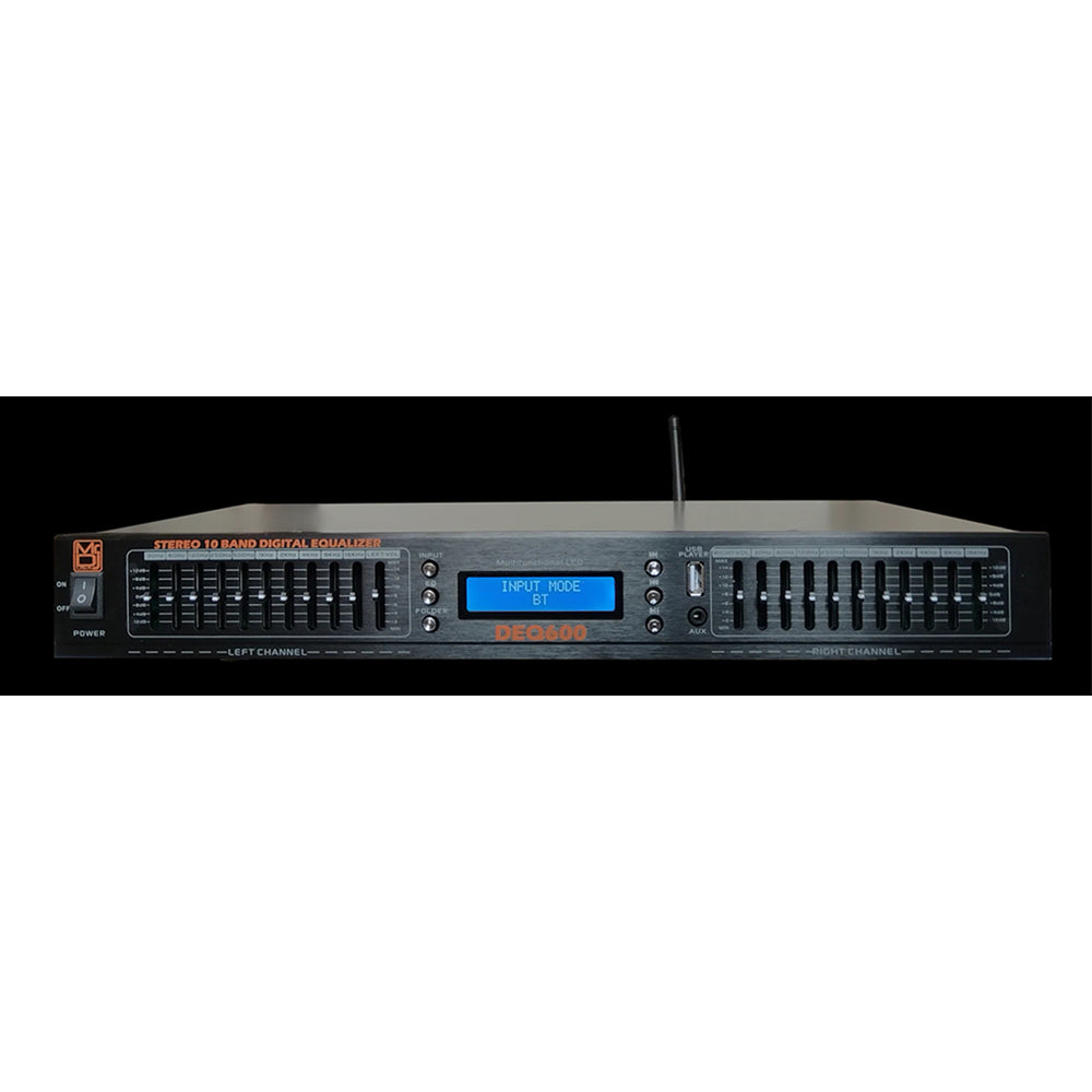 MR DJ DEQ600 Pro Pa Dj 22 Band Stereo Eq Bluetooth Usb Aux Input