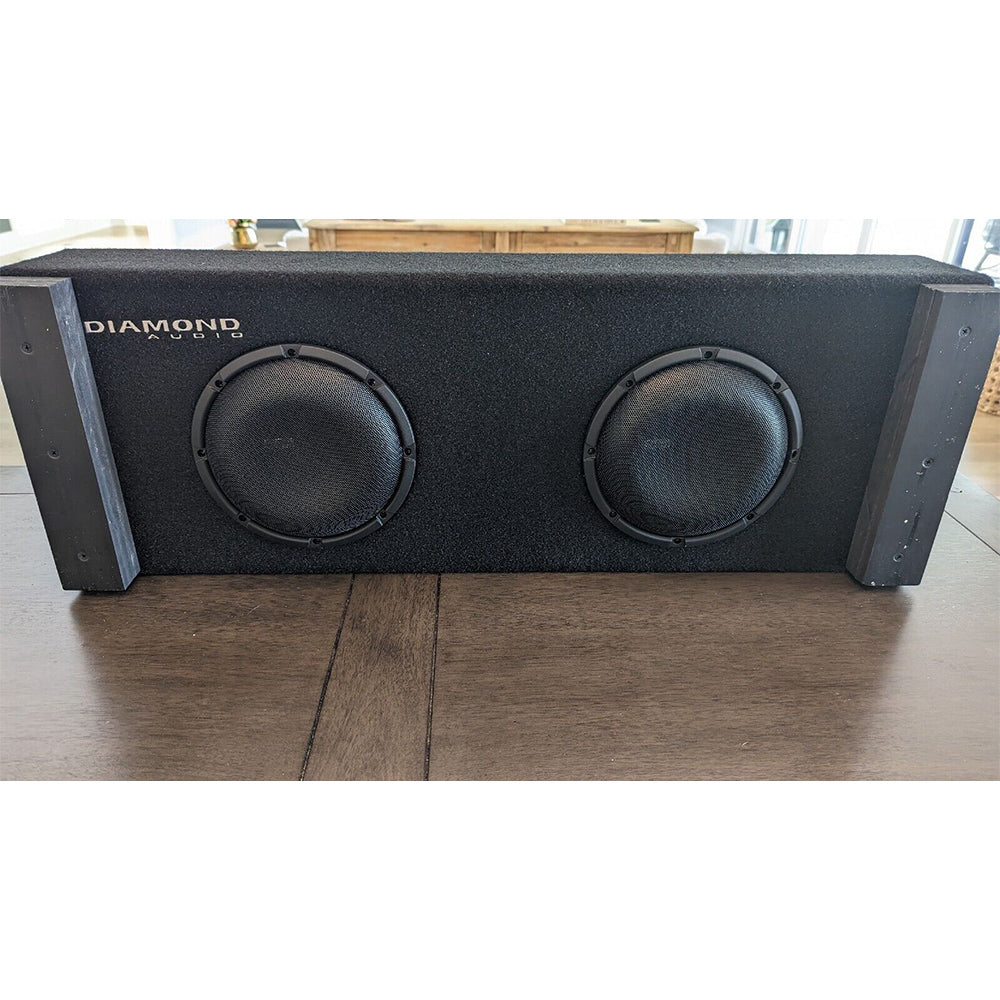Diamond Audio DESMB8D 500W RMS Dual 8-inch Loaded Slot Vented Subwoofer Enclosure