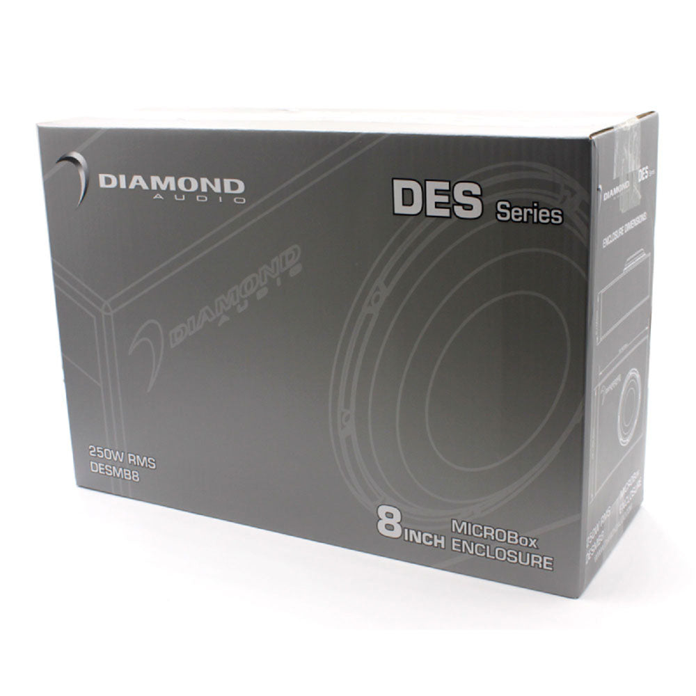 Diamond Audio DESMB8 Single 8" Loaded Slot Vented Subwoofer Enclosure 250W RMS