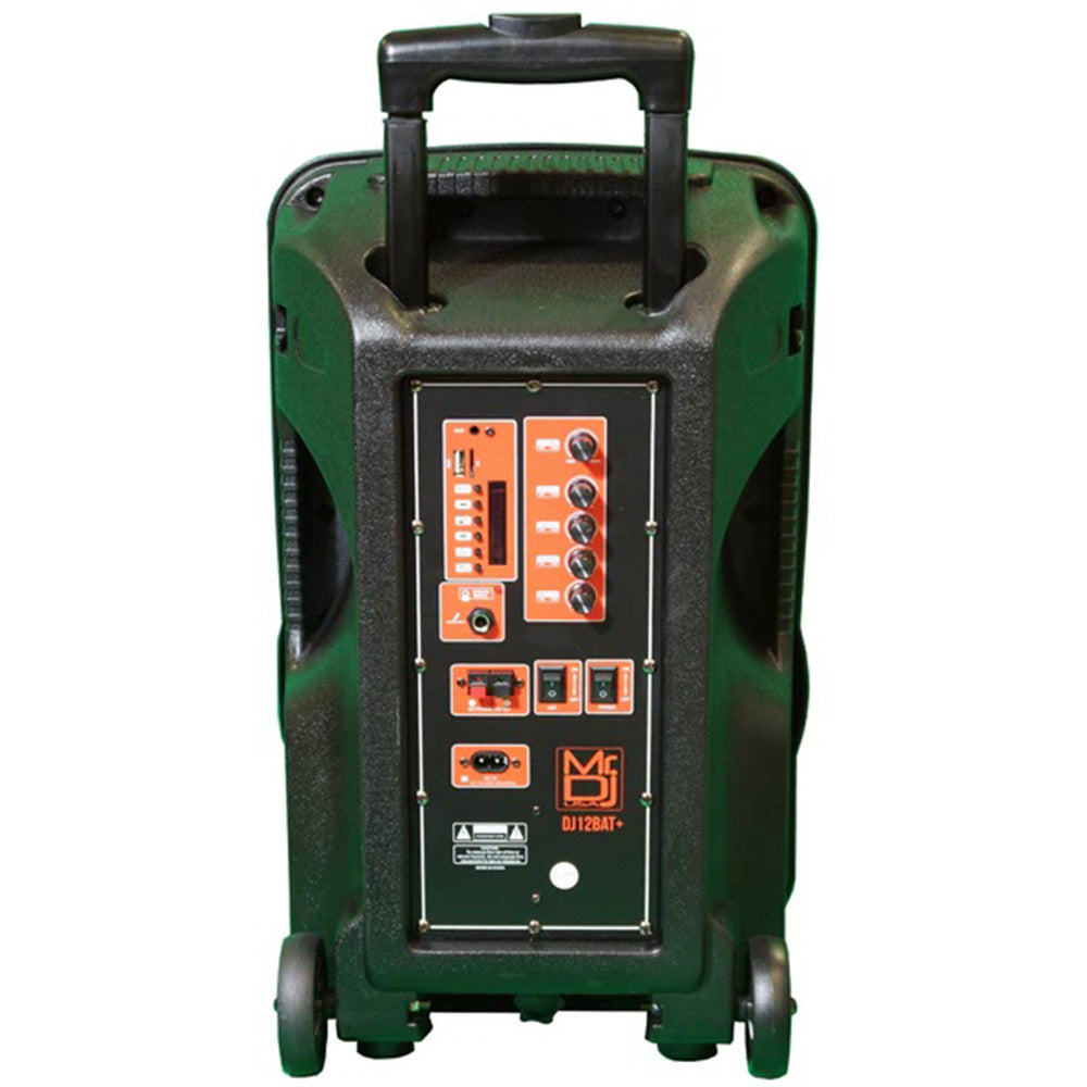 MR DJ DJ12BAT+ 12 Inch Active Speaker With Bluetooth & Fm Radio & Mp3 Player, Eq, With Built In 2-4 Hours Battery