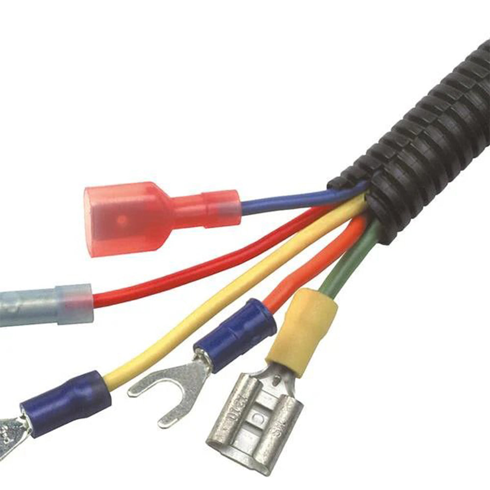 MR DJ DSLT1 100' 1" 25mm Black Split Wire Loom Conduit Tubing Sleeve Tube - DSLT10