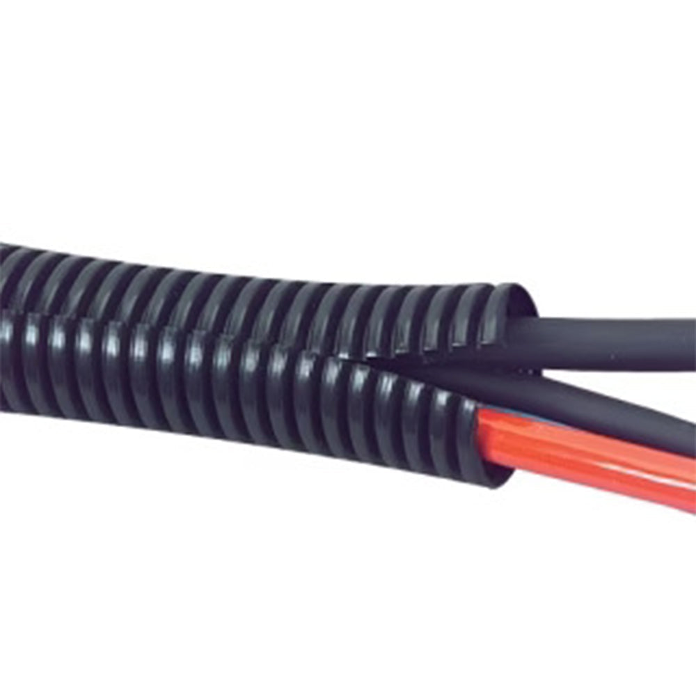 MR DJ DSLT1 100' 1" 25mm Black Split Wire Loom Conduit Tubing Sleeve Tube - DSLT10