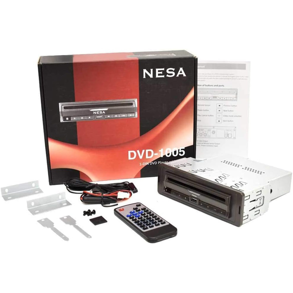 NESA DVD-1005 One DIN In-dash DVD Player with USB