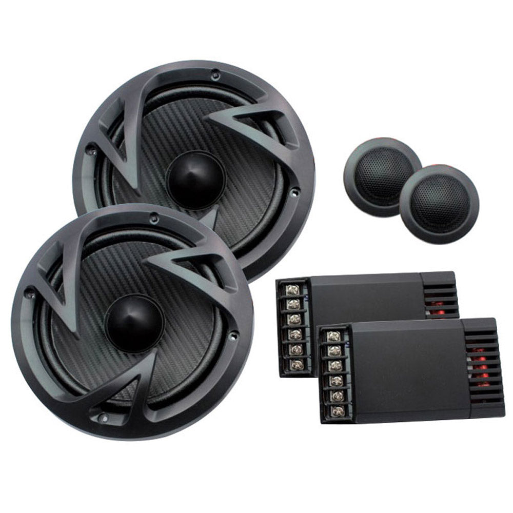 Power Acoustik EF-60C (500W Max/250W RMS) Edge Series 6.5 Inch 2-way Component Car Speakers