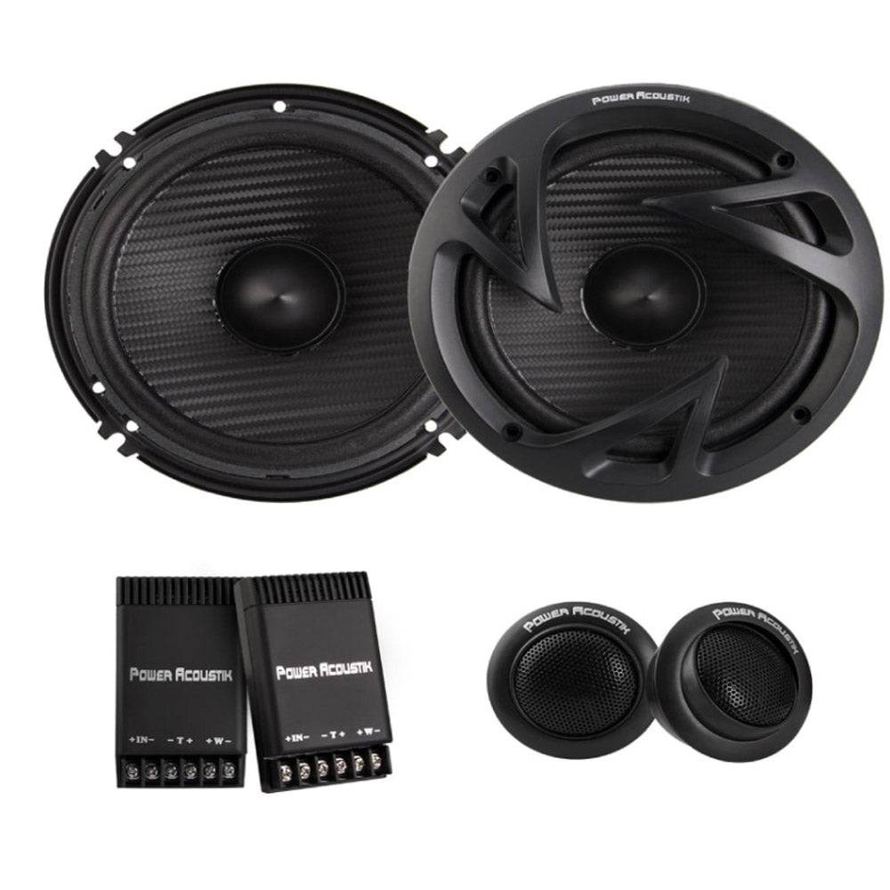 Power Acoustik EF-60C (500W Max/250W RMS) Edge Series 6.5 Inch 2-way Component Car Speakers