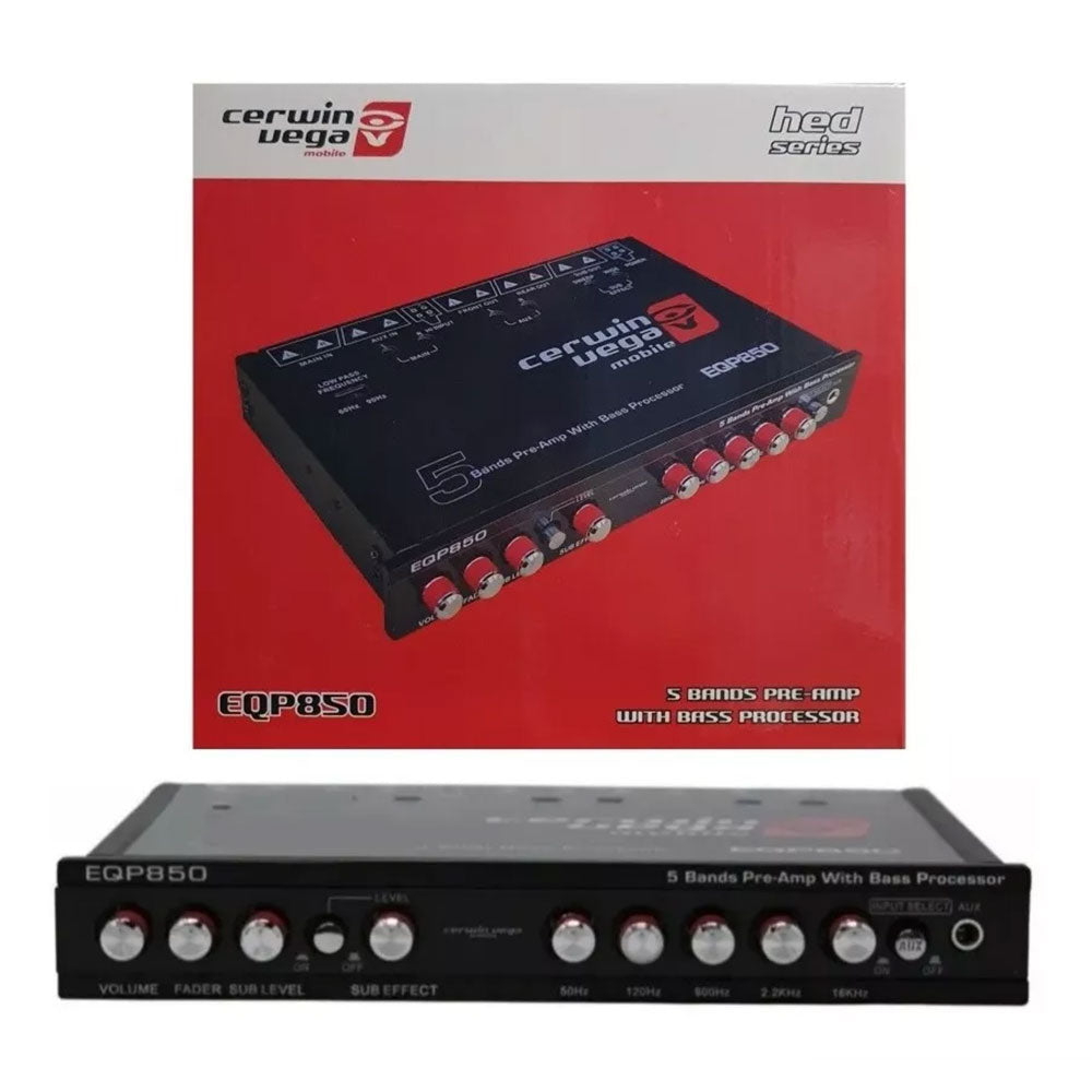 Cerwin Vega EQP850 5-Bands Pre-Amp with Bass Processor