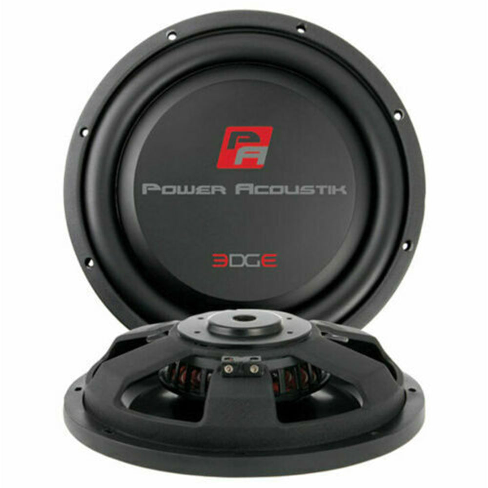 Power Acoustik EW-124S 1400W Max (700W RMS) 12 Inch Edge Shallow Series Single 4ohm Car Subwoofer