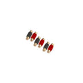 MR DJ FF100-10 Barrel RCA Connector Female/Female, Red & Black, Bag Of 10