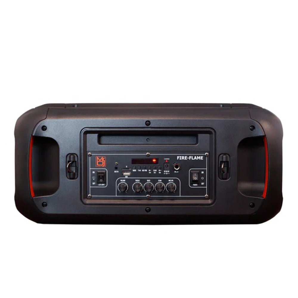 MR DJ FIRE-FLAME 2 X 6.5 Inch Active Speaker With Bluetooth & Fm Radio & Mp3 Player, Eq, With Built In 4 Hours Rechargeable Battery