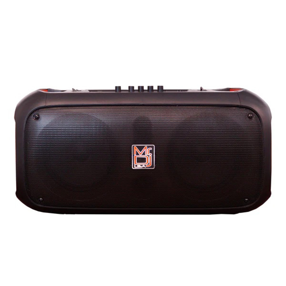 MR DJ FIRE-FLAME 2 X 6.5 Inch Active Speaker With Bluetooth & Fm Radio & Mp3 Player, Eq, With Built In 4 Hours Rechargeable Battery