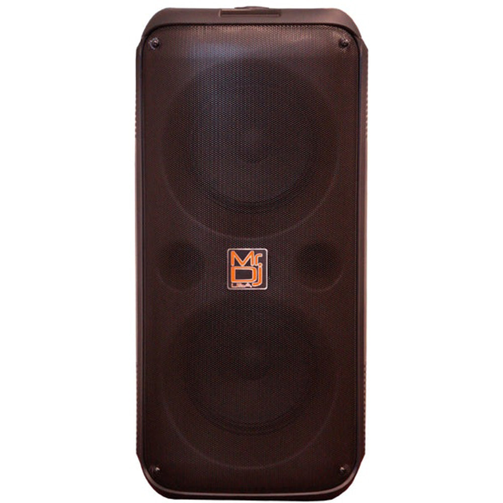 MR DJ FLAME2200 2 X 6.5 Inch Active Speaker With Bluetooth & Fm Radio & Mp3 Player, Eq, With Built-In 2-4 Hours Rechargeable Battery And One Wire Mic,