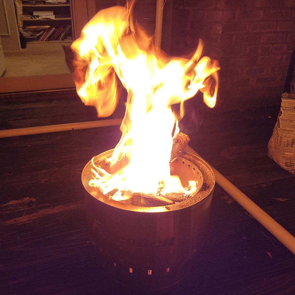 Farenheit - Flare 13.5 inch Smokeless Fire Pit - Silver