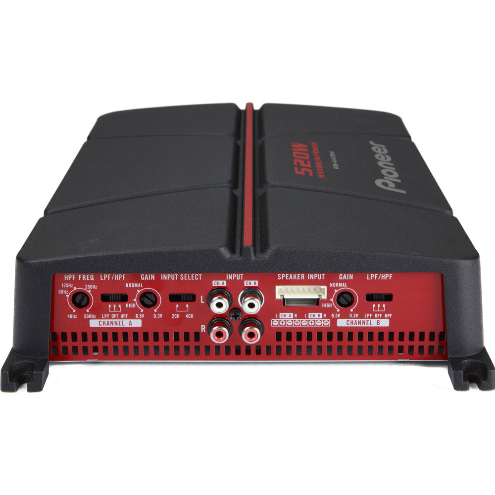 Pioneer GM-A4704 520W Peak (260W RMS) 4-Channel A Series Bridgeable Class AB 2-Ohm Stable Car Amplifier