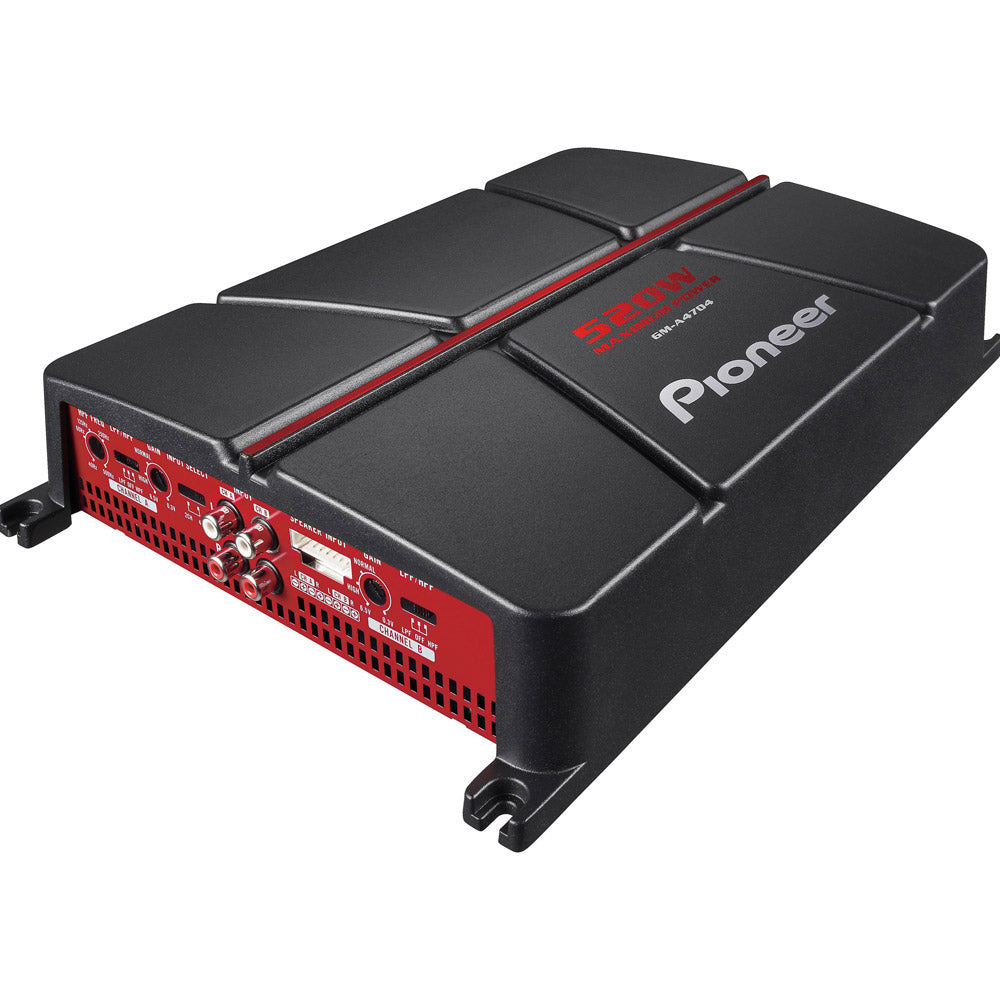 Pioneer GM-A4704 520W Peak (260W RMS) 4-Channel A Series Bridgeable Class AB 2-Ohm Stable Car Amplifier