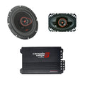 Cerwin Vega H746 (HED Series 4"X6" 2-Way Coaxial Speakers) + H7653 (HED Series 6.5" 3-Way Coaxial Speakers) + XED4004D (XED Series 4-Channel Full Range Class-D Amplifier)