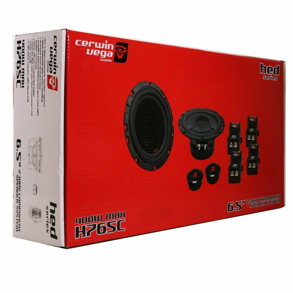 Cerwin Vega H765C 800W Max 120W RMS 6.5" HED Series 2-Way Component Car Speakers
