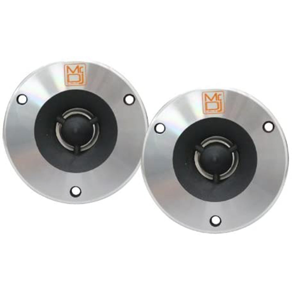 MR DJ HDT500S Pair Slim 4 Inch 600W Chrome High Compression Titanium Bullet Super Tweeter