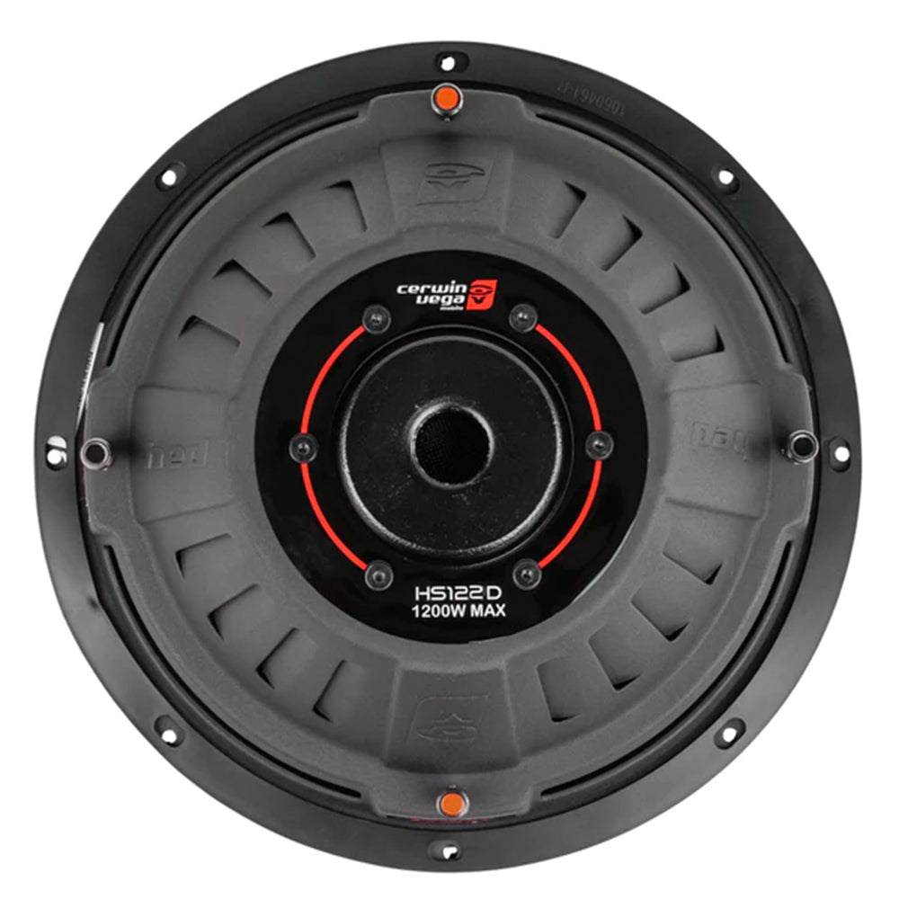 Cerwin Vega HS122D 1200W Max 250W RMS 12" HED Series Shallow Mount Dual 2-Ohm Subwoofer