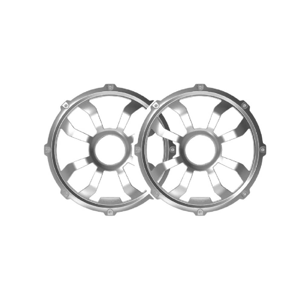 Diamond Audio HXM10FGW 10" Flush Mount Speaker Grill Pair Steel (White)