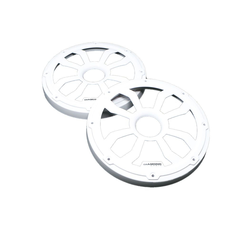 Diamond Audio HXM65FWW 6.5″ Flush Mount Speaker Grills, Pair (White) ,Steel With Powder Coating