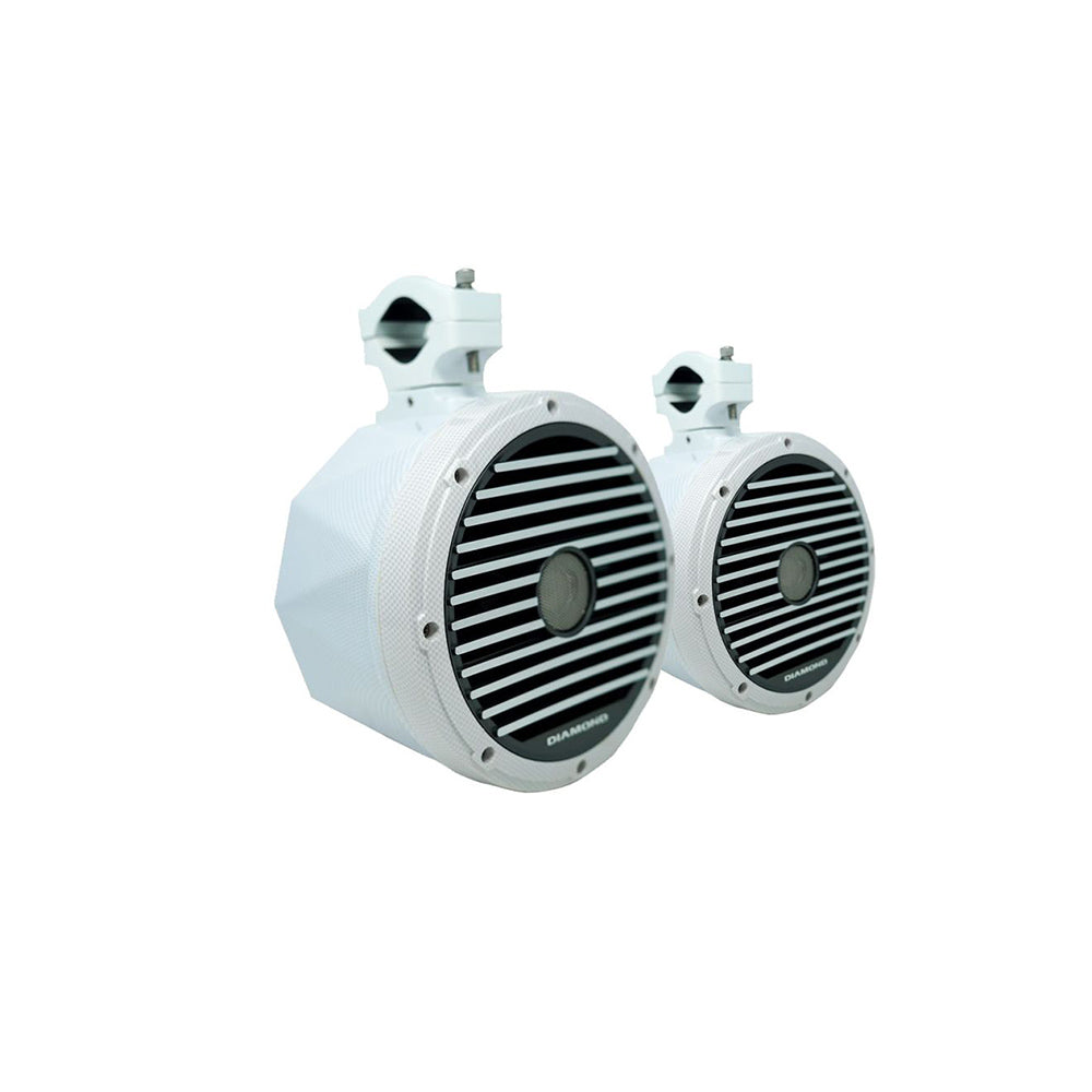 Diamond Audio HXM65PODCFW MOTORSPORTS HXM Series 6.5" 80W RMS (160W Peak Power Handling) 4 Ohm 2-Way Marine Speaker Tower Pod System
