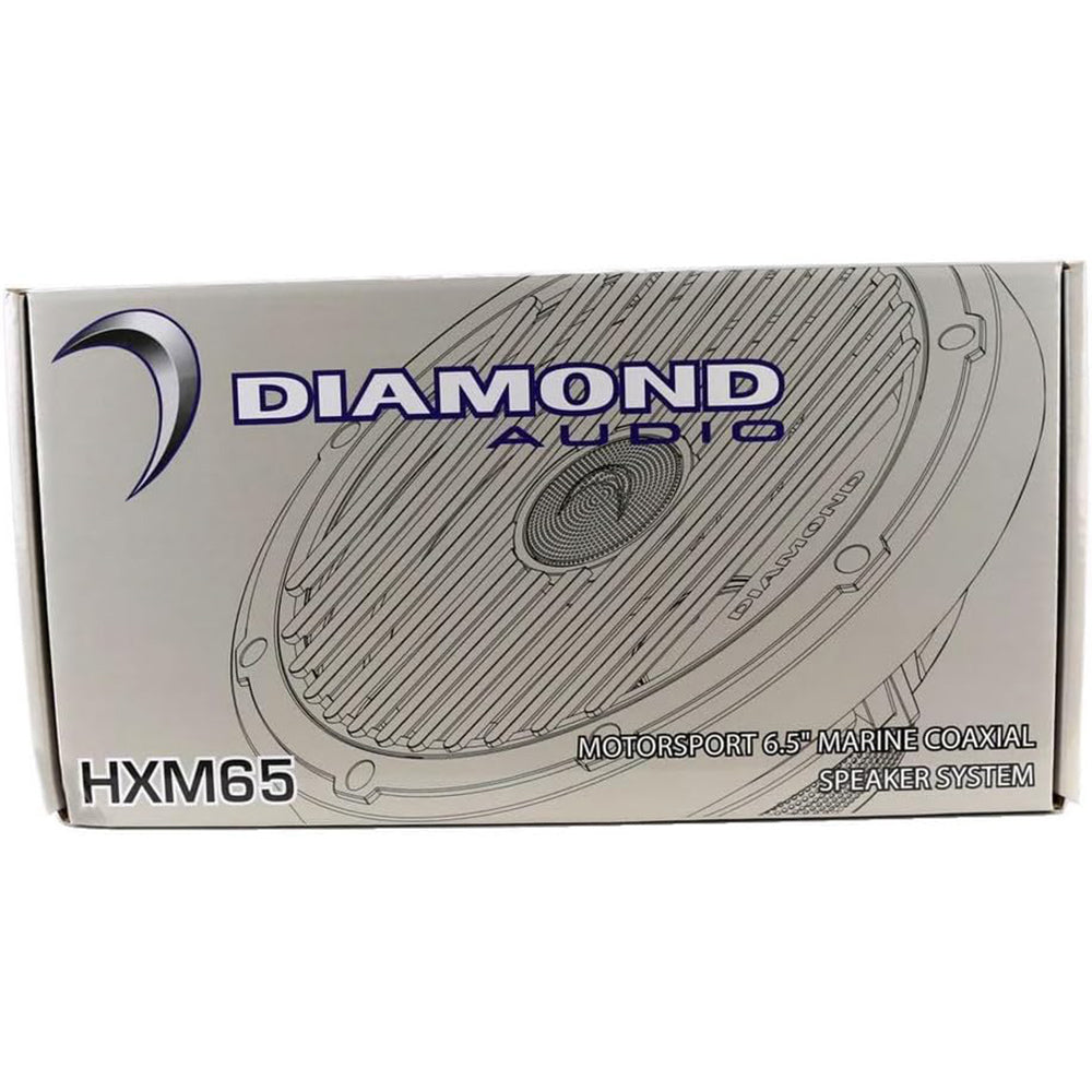 Diamond Audio HXM65 800W Peak (160W RMS) 6.5" HXM Series 2-Way Marine Coaxial Speakers