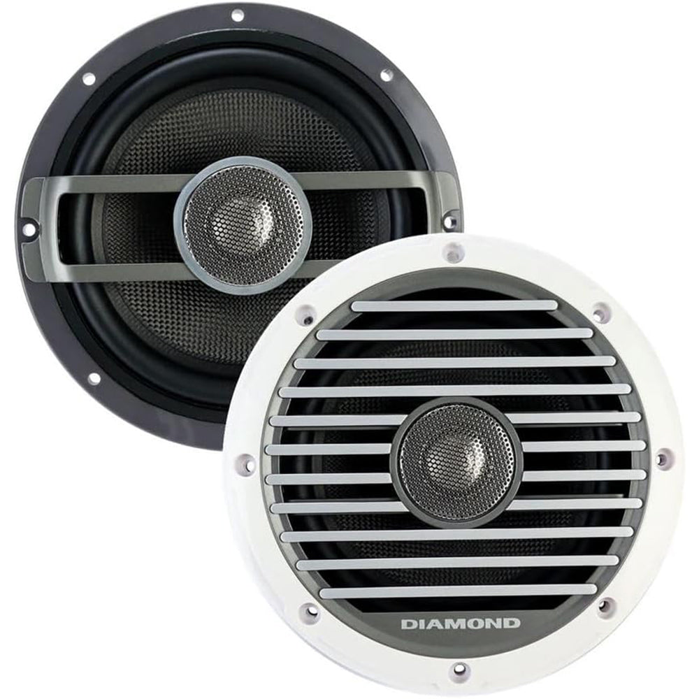 Diamond Audio HXM65 800W Peak (160W RMS) 6.5" HXM Series 2-Way Marine Coaxial Speakers