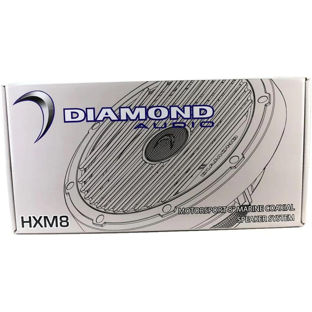 Diamond Audio HXM8 120W RMS Motorsport Series 8 Inch Marine 2-Way Coaxial Speaker