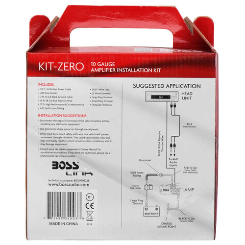 Boss Audio KITZERO 10GA Amplifier Installation Kit