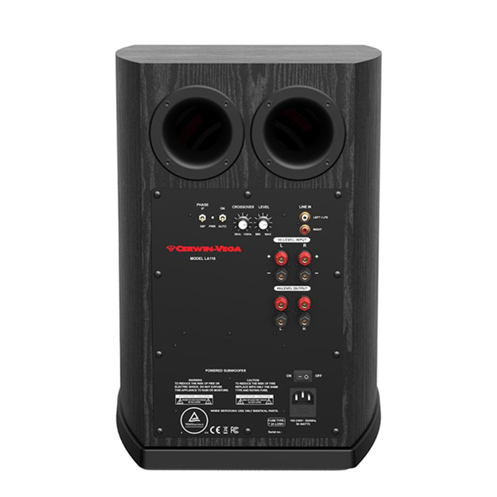 Cerwin Vega LA110B 10” POWERED BLACK ACTIVE SUBWOOFER SPEAKER-LA110B