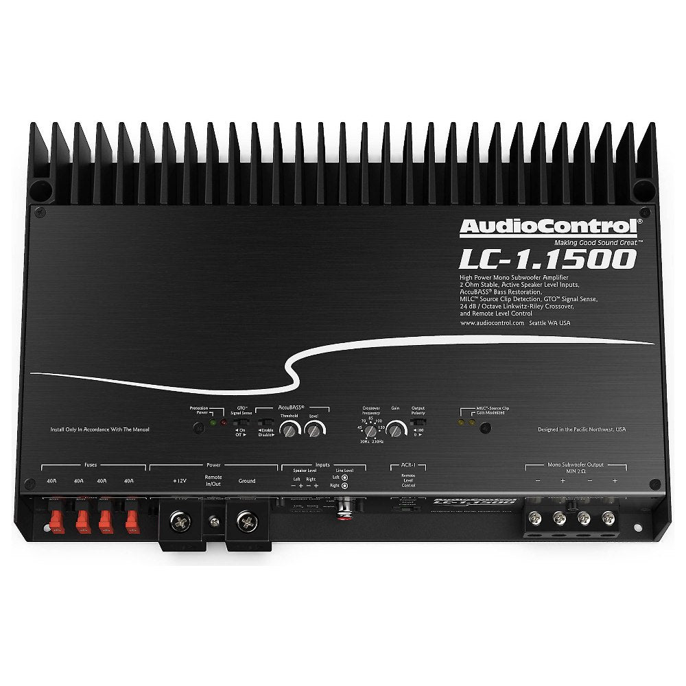 AudioControl LC-1.1500 1500W Max (850W RMS) LC Series Monoblock Amplifier with AccuBASS