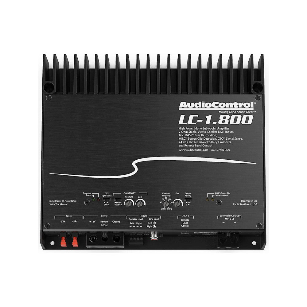 AudioControl LC-1.800 800W RMS Series 2-ohm Stable Monoblock Amplifier