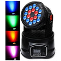 MR DJ LMH230 100W RGBW 18-LED Wash Moving Head Light DMX Stage Light DJ Party Lights