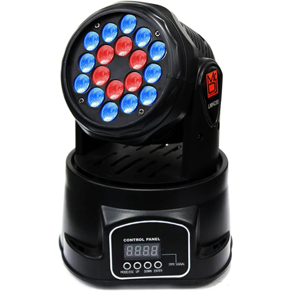 MR DJ LMH230 100W RGBW 18-LED Wash Moving Head Light DMX Stage Light DJ Party Lights