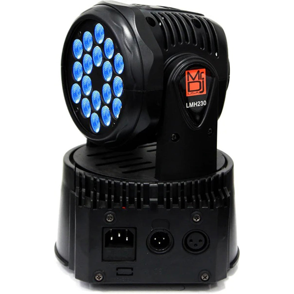 MR DJ LMH230 100W RGBW 18-LED Wash Moving Head Light DMX Stage Light DJ Party Lights