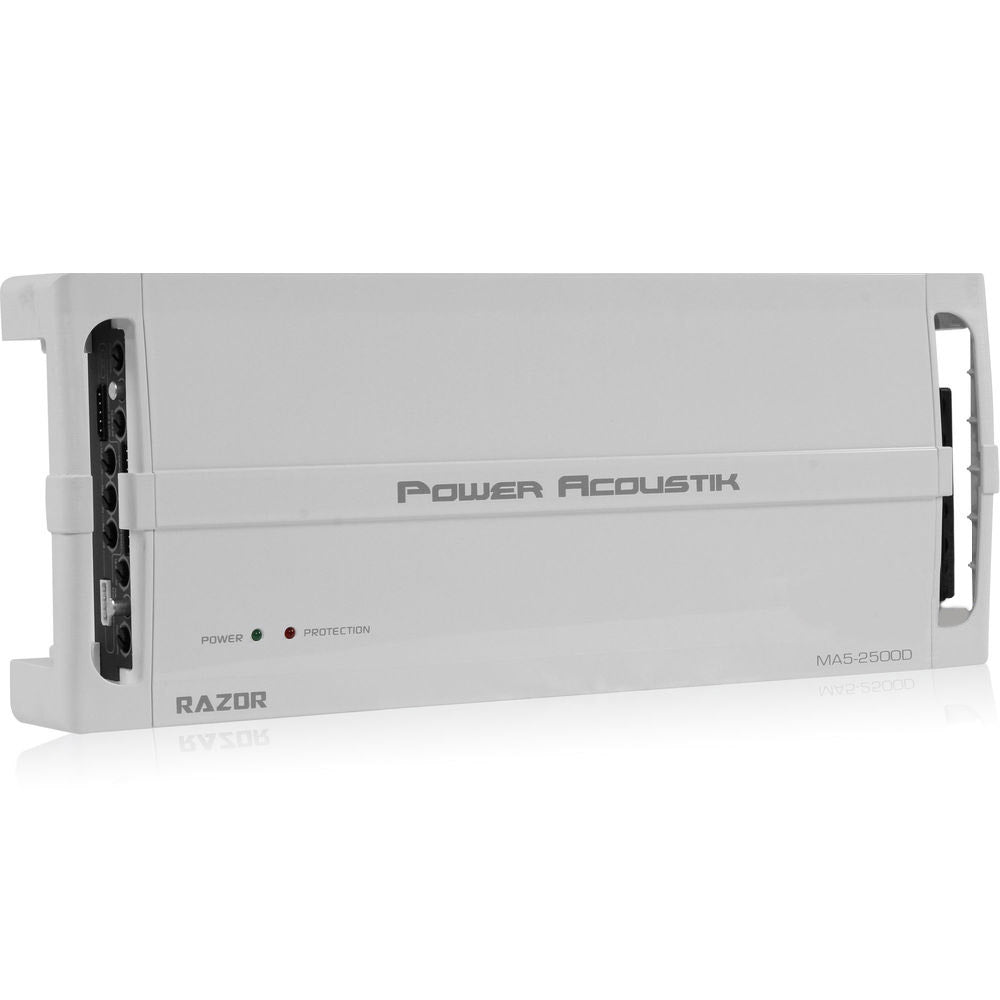 Power Acoustik MA5-2500D 2500W 5-Channel Compact Marine Class-D Amplifier
